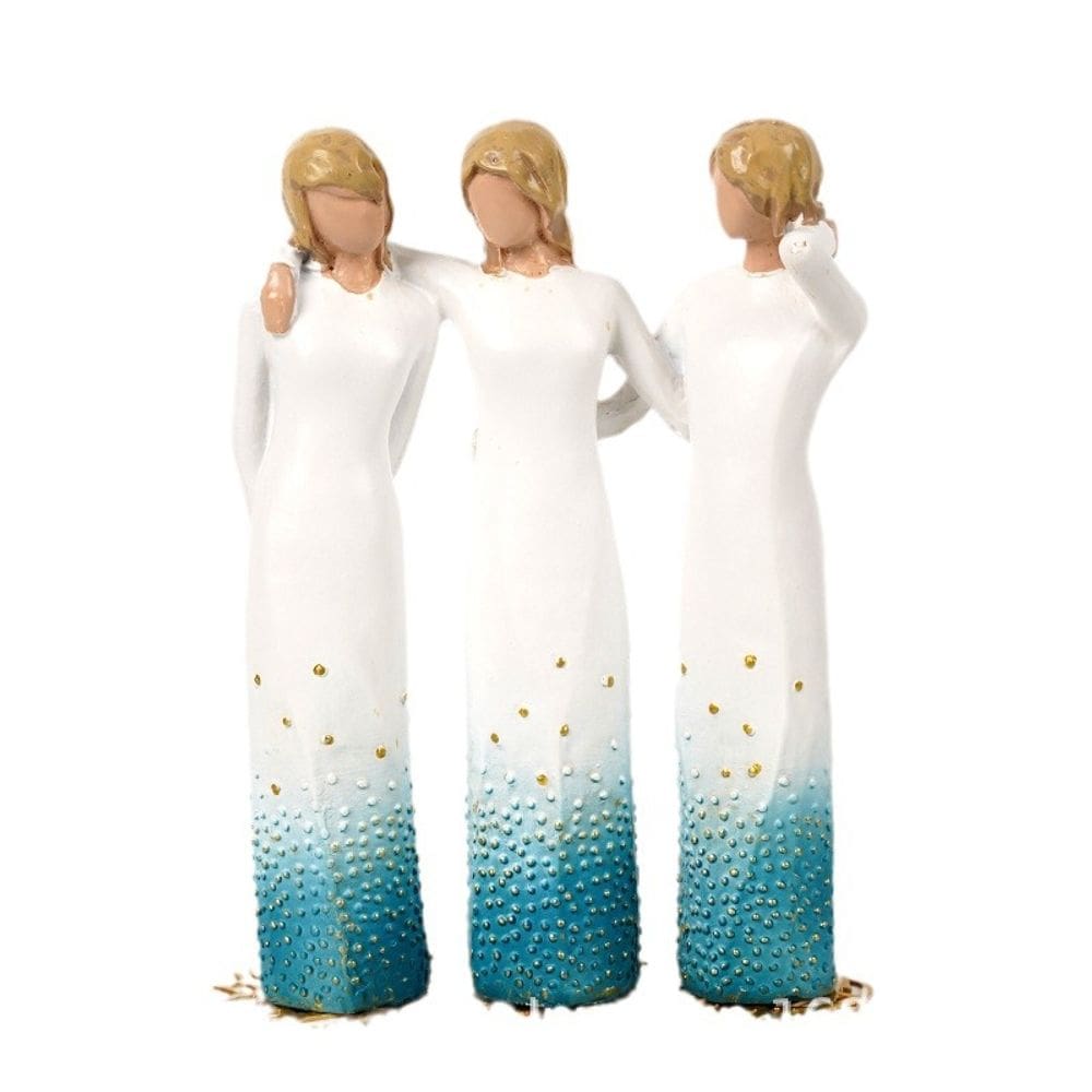 Escultura Três Irmãs Estátuas em Resina 16cm
