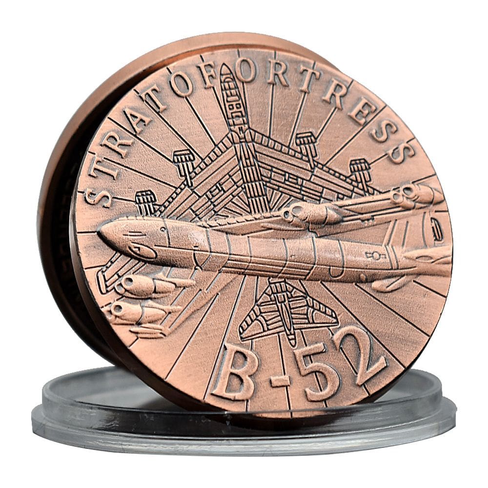 Moeda comemorativa B-52 Stratofortress Antigo Bronze Ferro