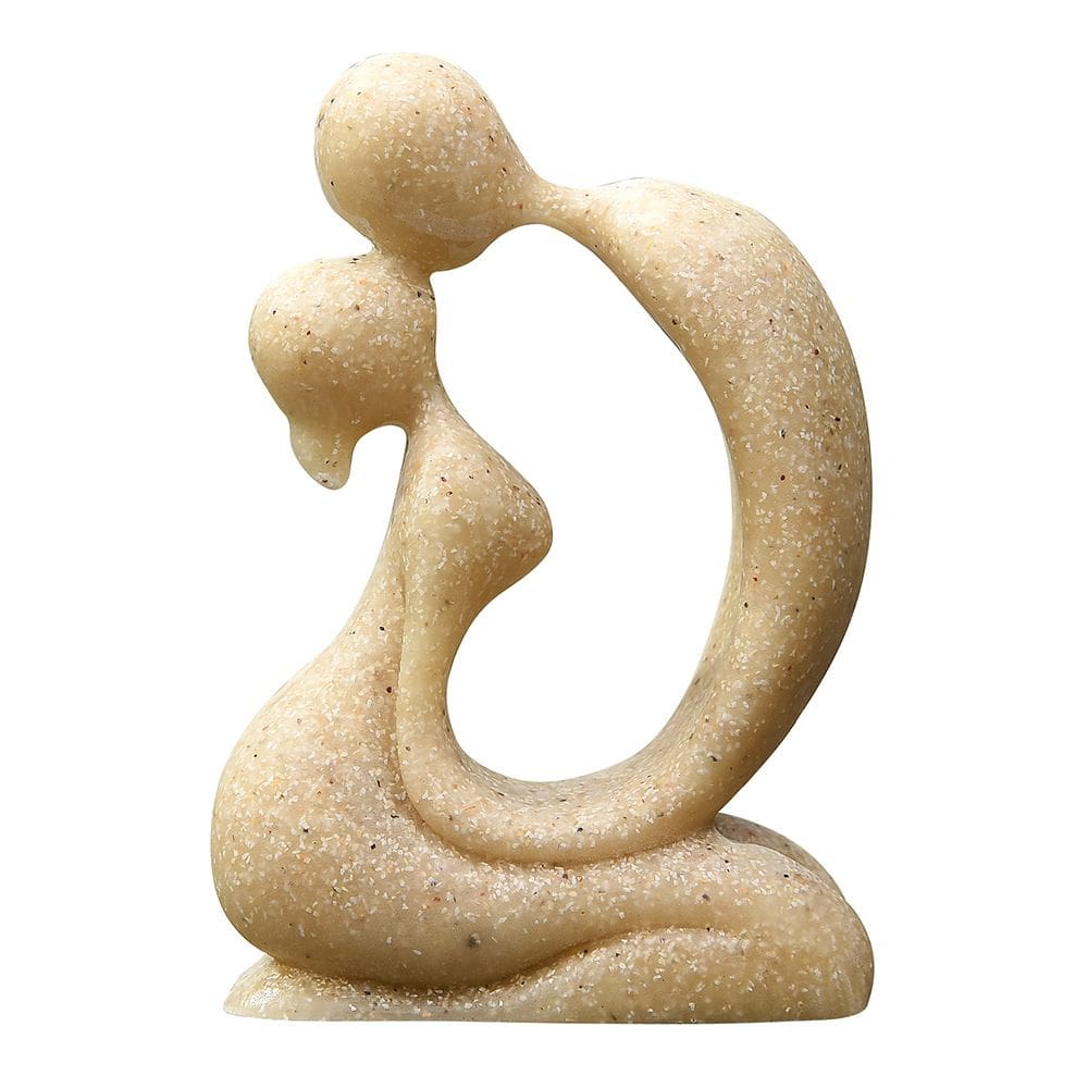 Estatueta de escultura em resina, casal abstrato minimalista moderno