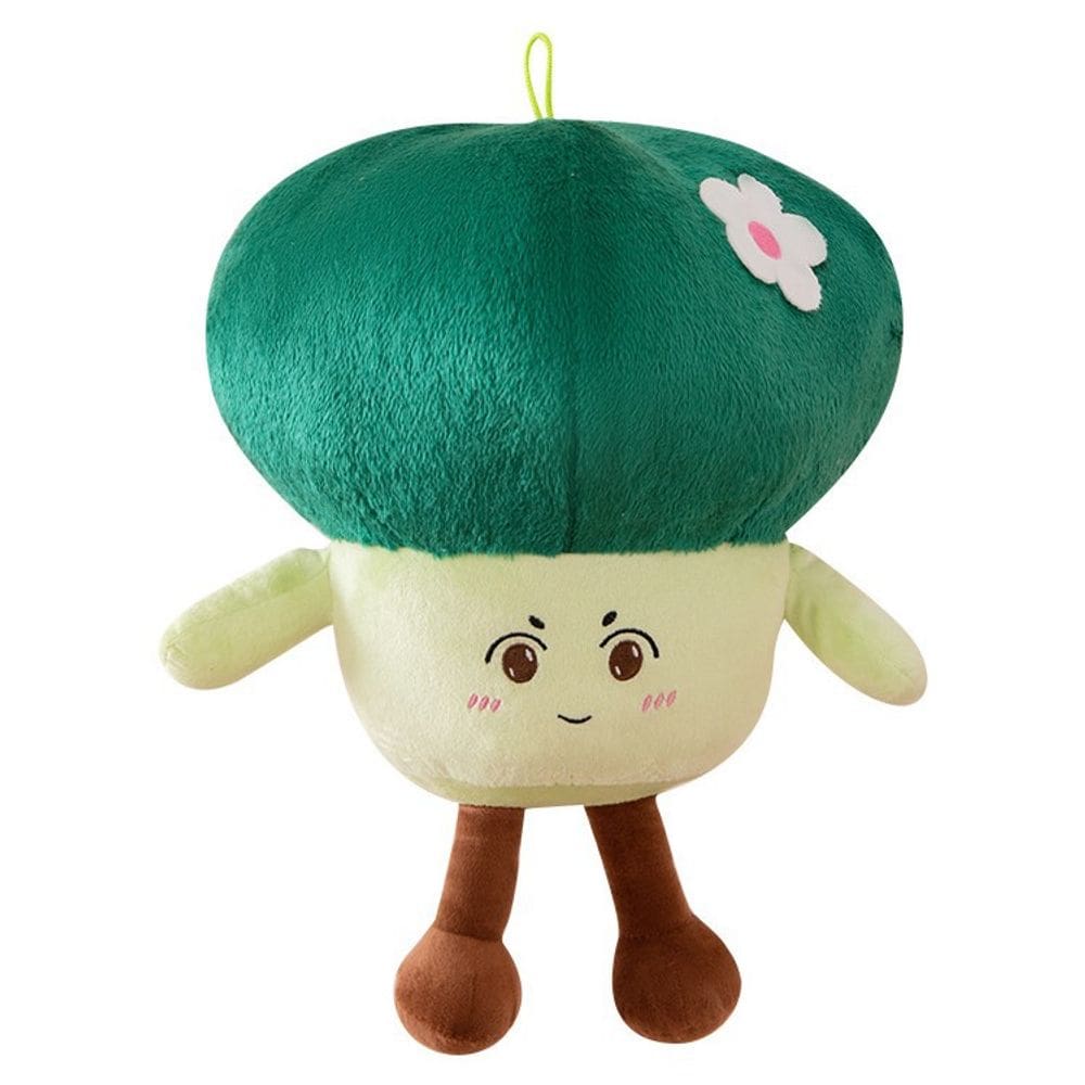 Brinquedo de pelúcia, boneca de brócolis, recheado macio, vegetal de desenho animado de 30 cm