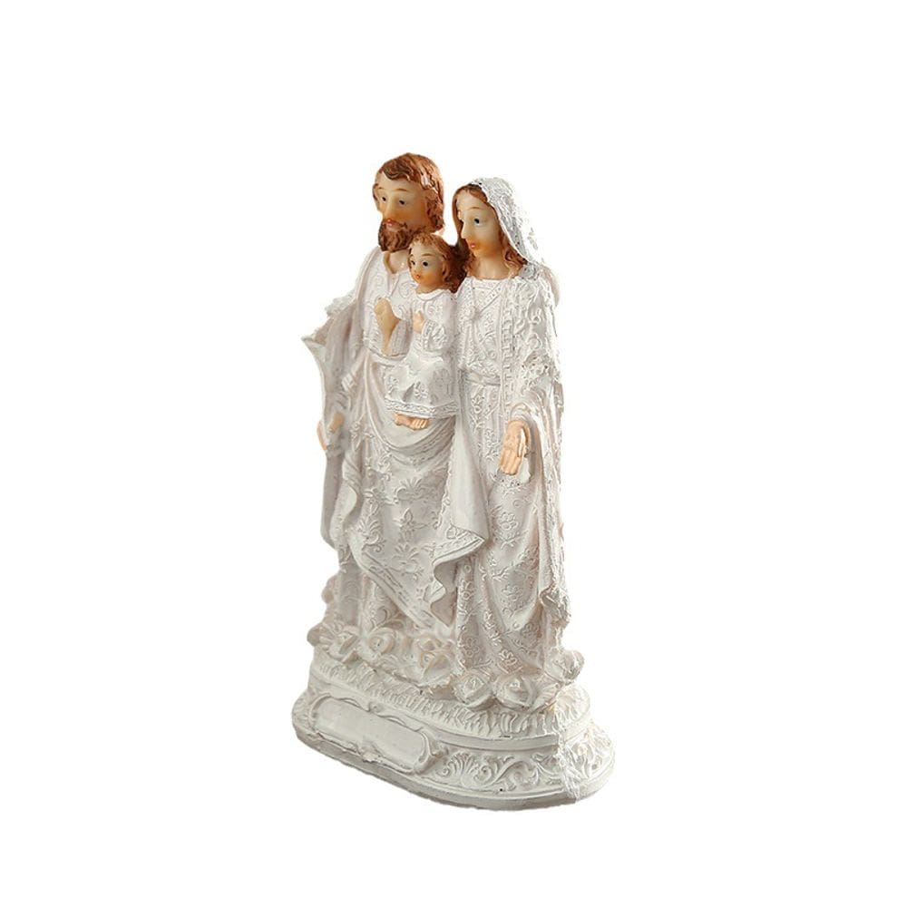 Estátuas, resina da Sagrada Família, 15 cm, Maria, José e o Menino Jesus