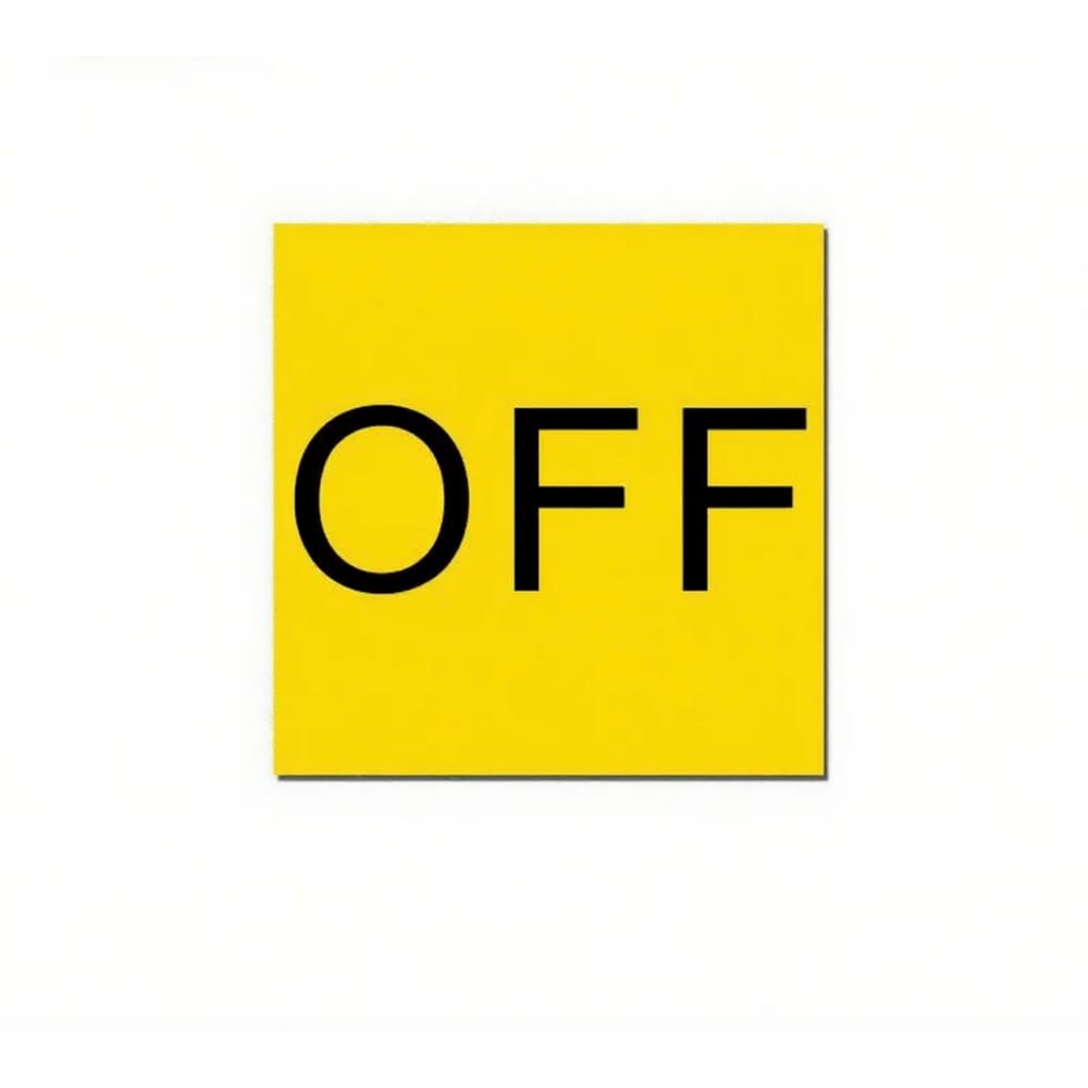 Adesivo de aviso: 10 unidades/lote OFF Switch, PVC autoadesivo