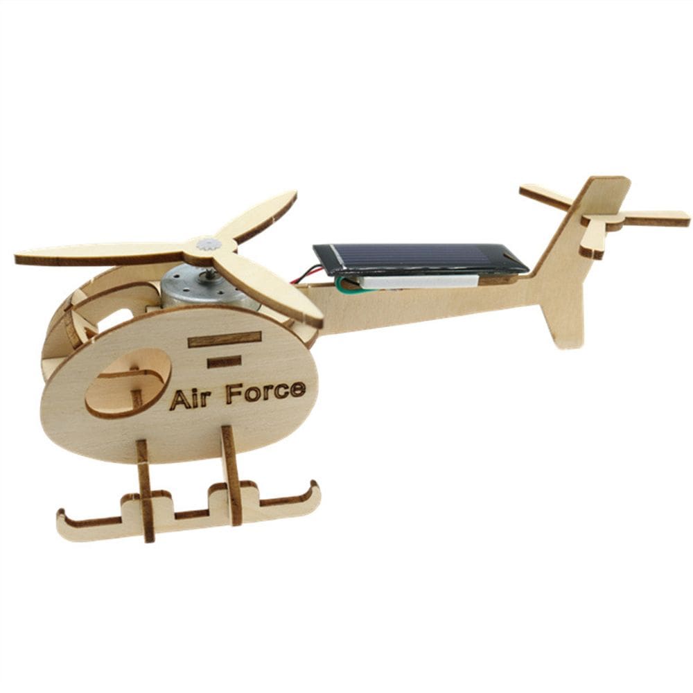Experimentos científicos: helicóptero solar de madeira DIY Kids 8+