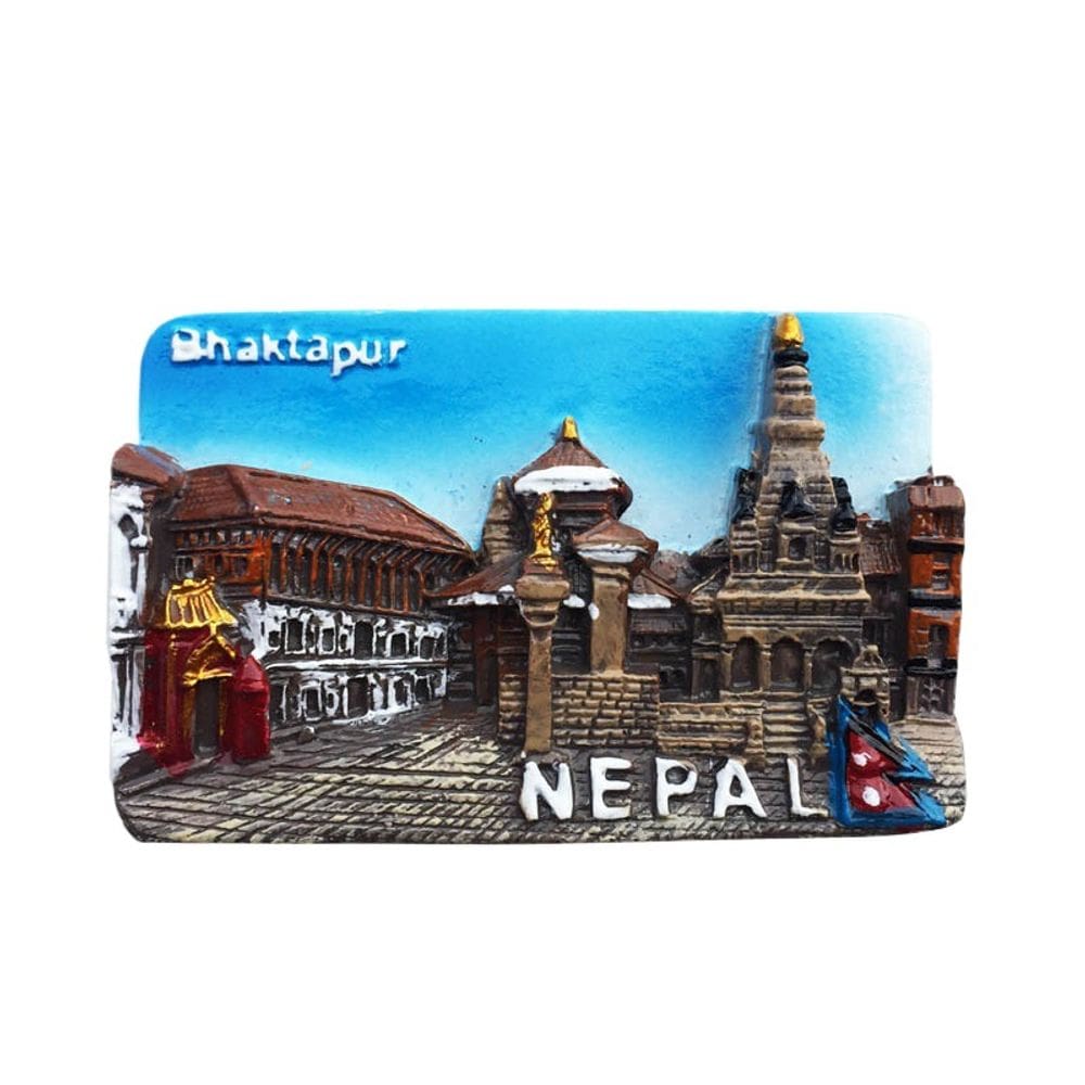 Ímã de geladeira de lembrança 3D Nepal Bhaktapur Resin Temple 100g