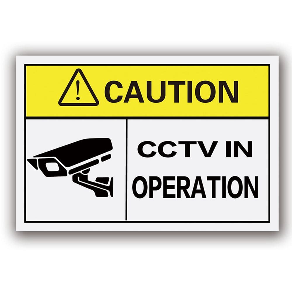 Adesivo de sinal de aviso CCTV em operação 10 unidades/lote