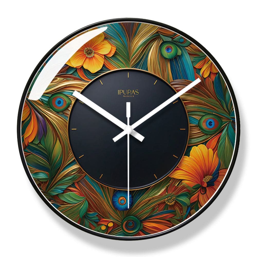 Relógio de parede Creative Floral Design 30 cm Silent Non-Ticking