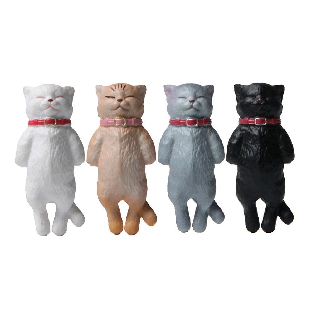 Ímãs de geladeira Sleeping Cat Resin Animal, 4 unidades