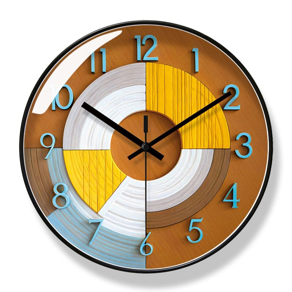 Relógio de parede moderno, estilo retrô, 30 cm, silencioso, sem tique-taque