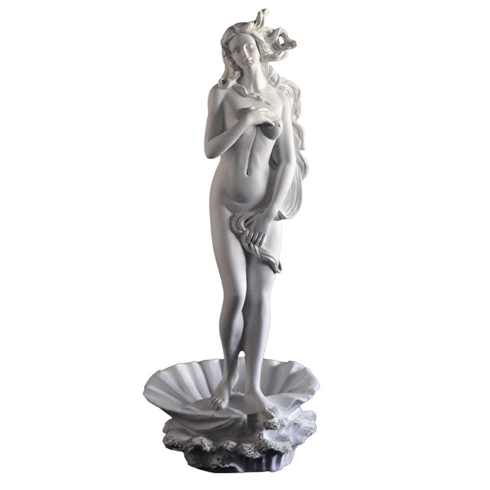 Estátua Venus Goddess Nordic, escultura em resina de 14 cm com base