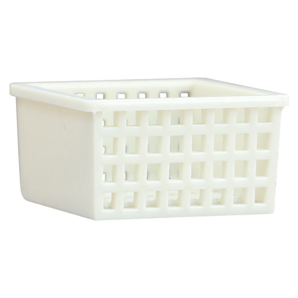 Cesta de armazenamento em miniatura em escala 1:12 Dollhouse White Plastic