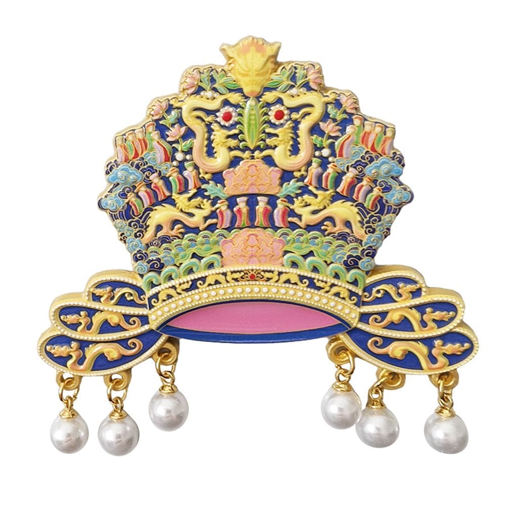 Ímã de geladeira Song Dynasty Phoenix Crown Alloy 50g