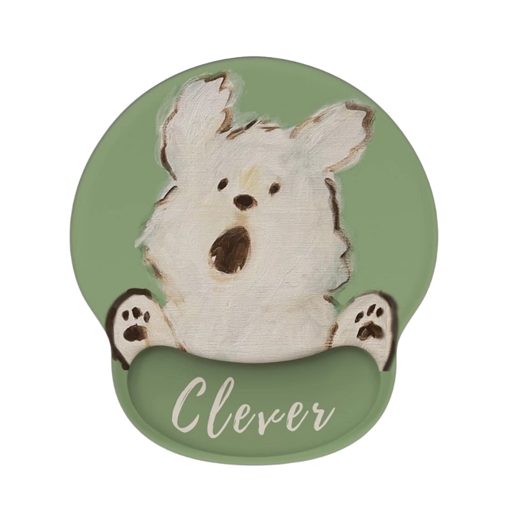 Mousepad de descanso de pulso Cute Dog Silicone Gel 188x227mm