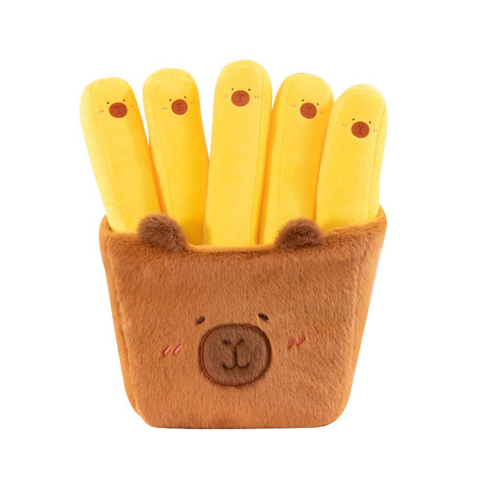 Boneca de pelúcia Capivara Cartoon com batata frita de 40 cm