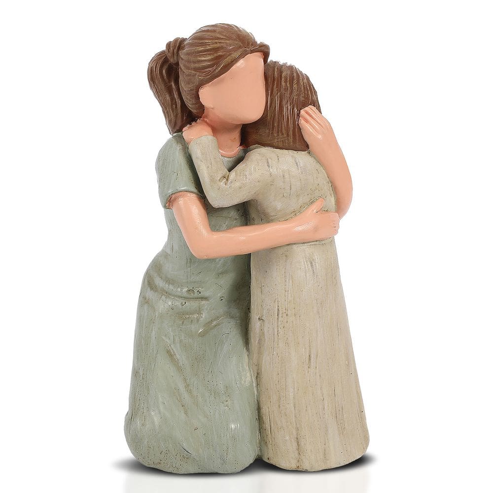 Escultura Creative Nordic em resina de mãe e filha 13,5 cm