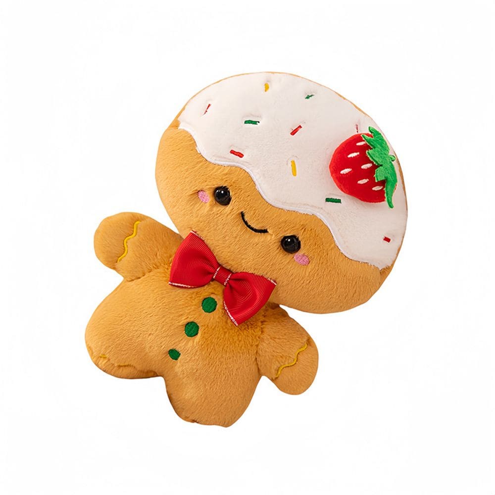 Boneca de brinquedo de pelúcia Gingerbread Cartoon Soft com creme de morango