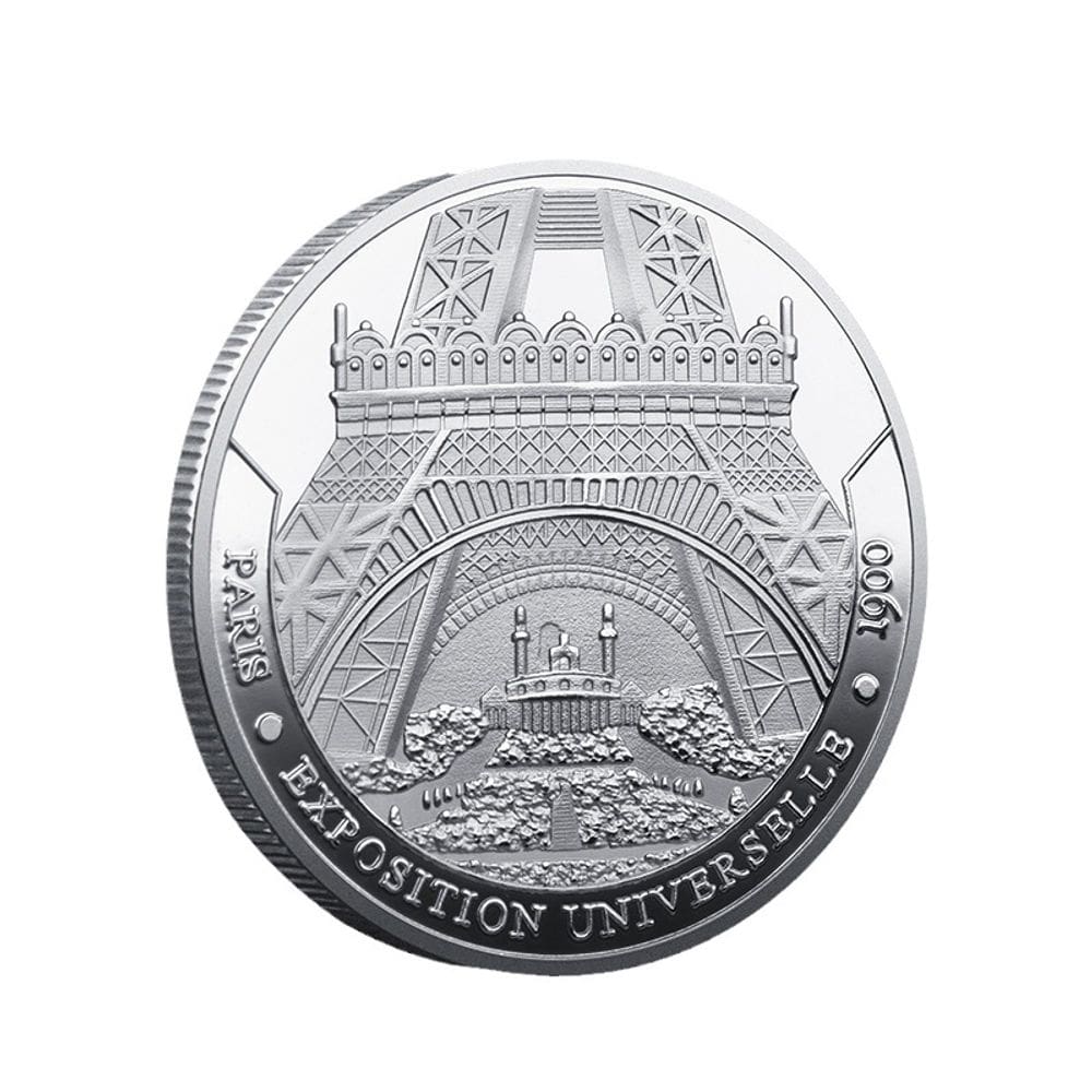 Réplica de moeda comemorativa Paris Exposition Universelle 1900