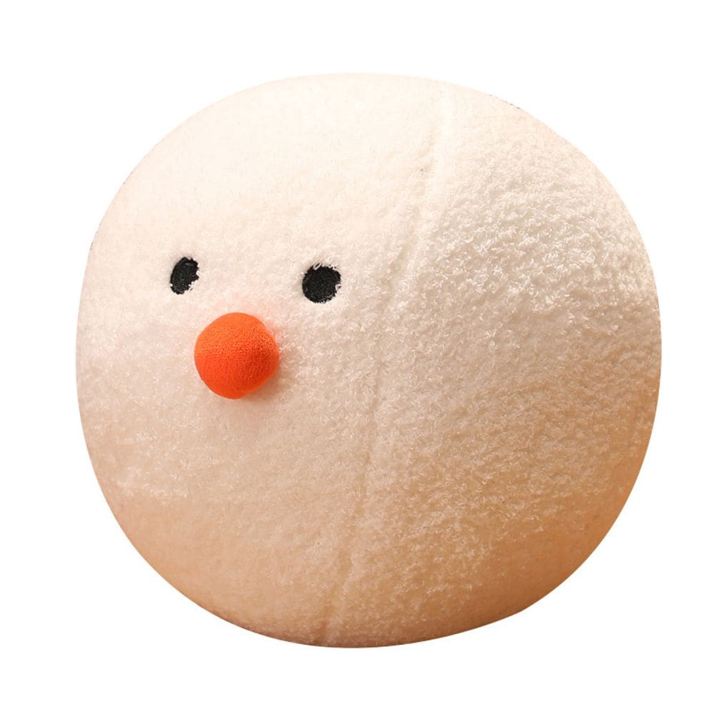 Boneca de pelúcia Cartoon Snowball Soft Stuffed White Round S