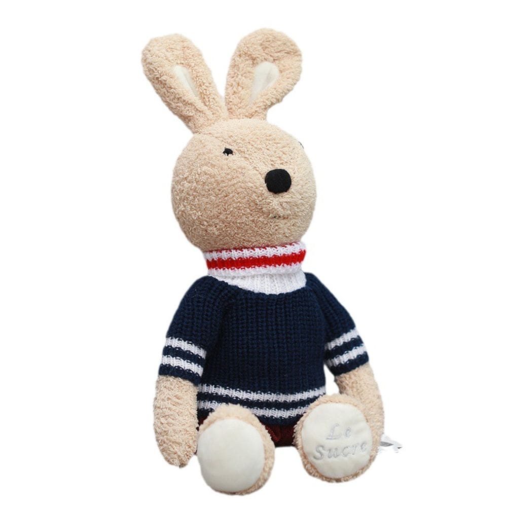 Brinquedo de pelúcia macio Bunny Doll Stuffed Cartoon Rabbit 45 cm azul marinho