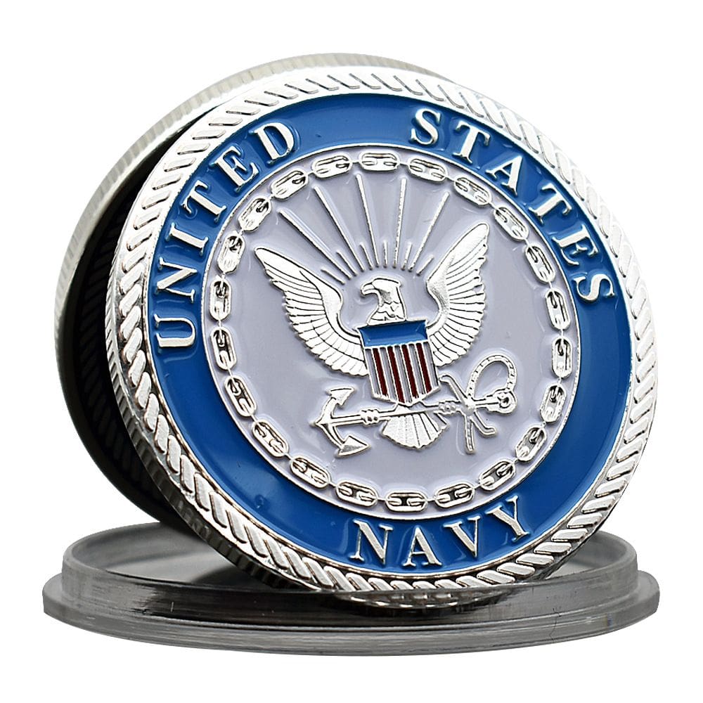 Moeda comemorativa U.S. Navy Eagles Emblem Iron 35g 4x0,3cm