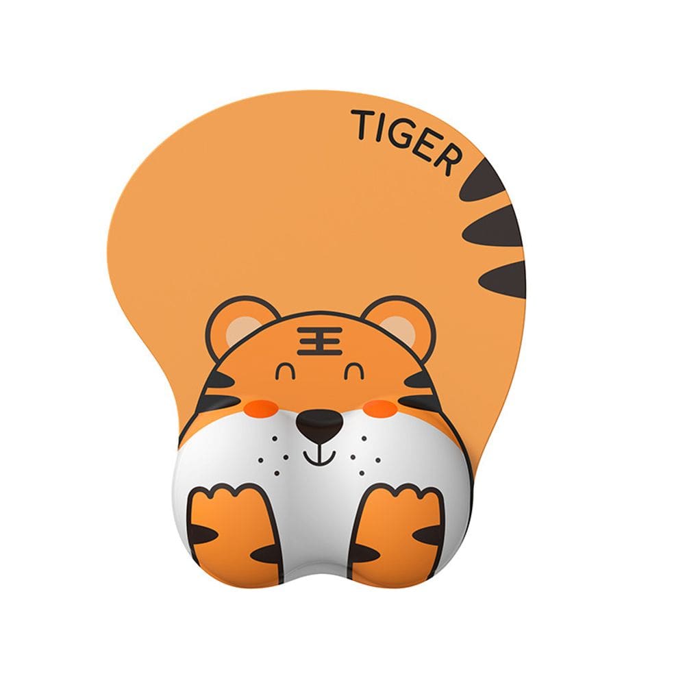 Mouse pad Creative Tiger Design com apoio de pulso em espuma viscoelástica