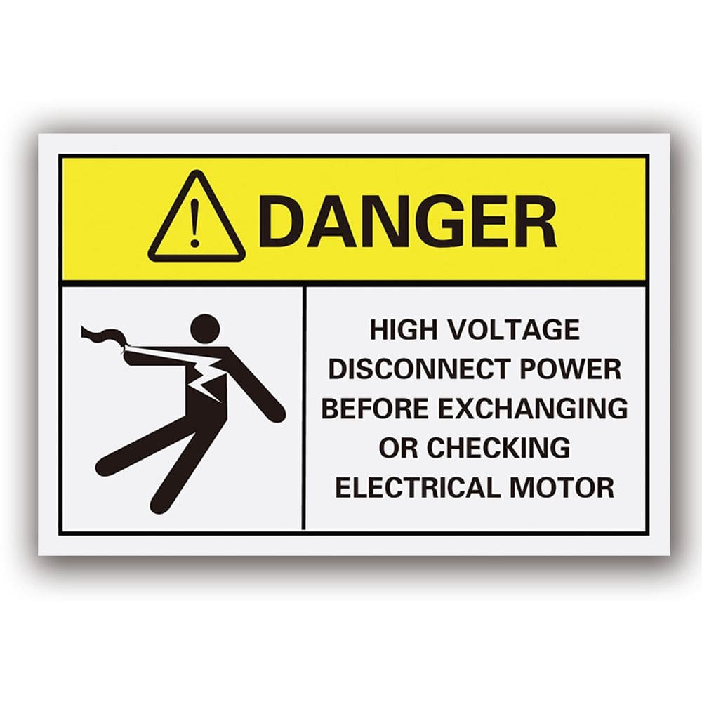 Sinal de aviso: perigo de alta tensão, desconexão, alimentação: 10 unidades