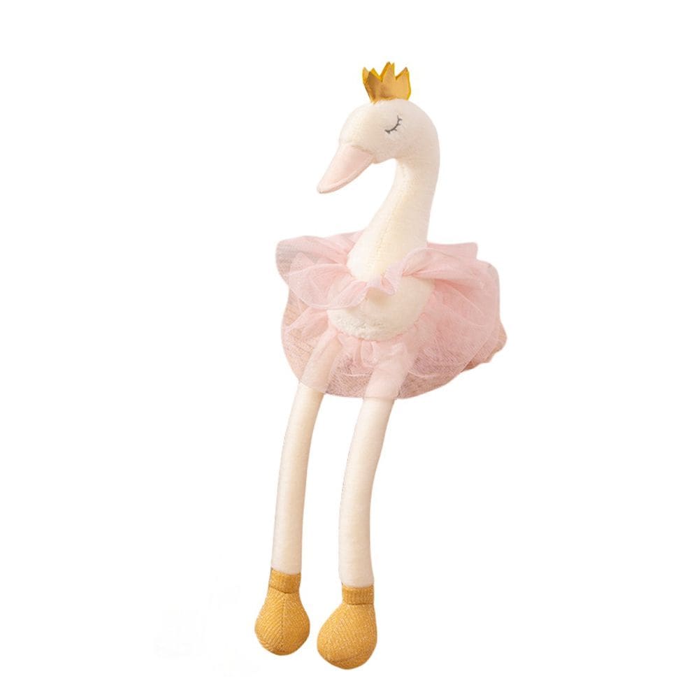 Brinquedo de pelúcia Swan Doll, desenho animado, bailarina de pelúcia de 40 cm com coroa
