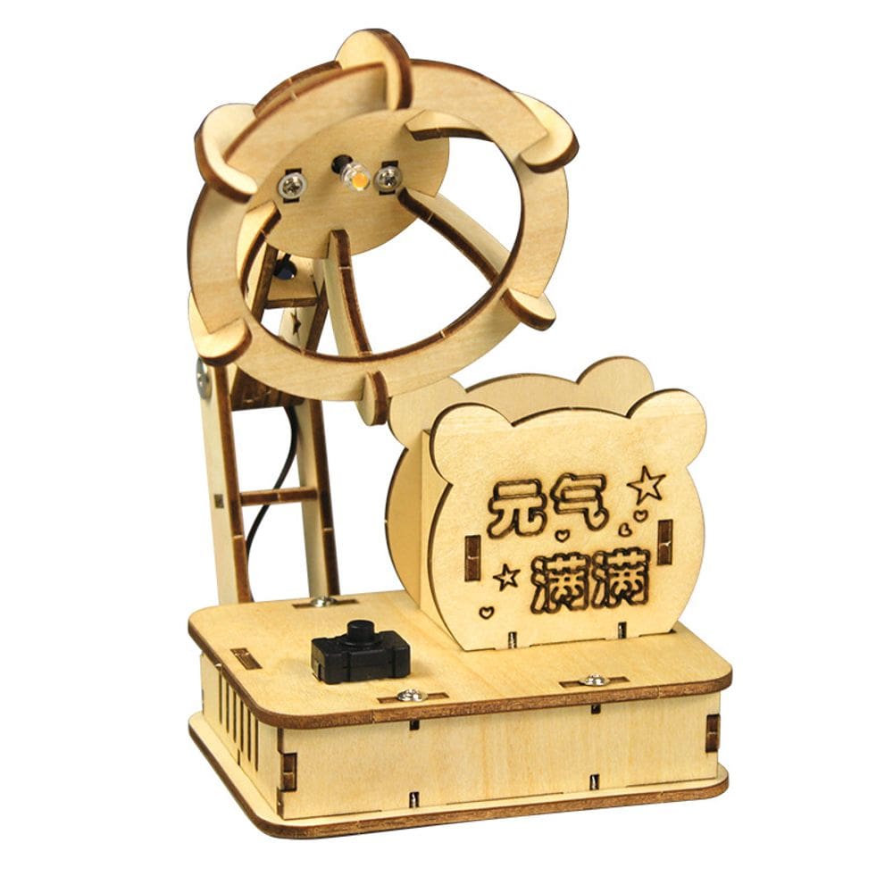 Kit de luminária de mesa de madeira Science Experiments para crianças DIY Bear