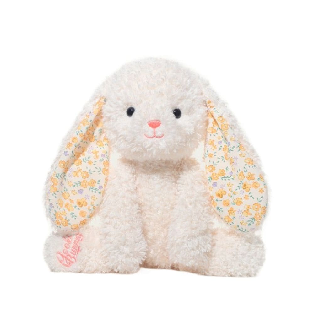Boneca de desenho animado de pelúcia Bunny Stuffed, orelha floral, 38 cm