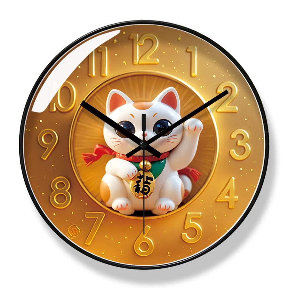 Relógio de parede Creative Cat 30cm Silent Non-Ticking Quartz