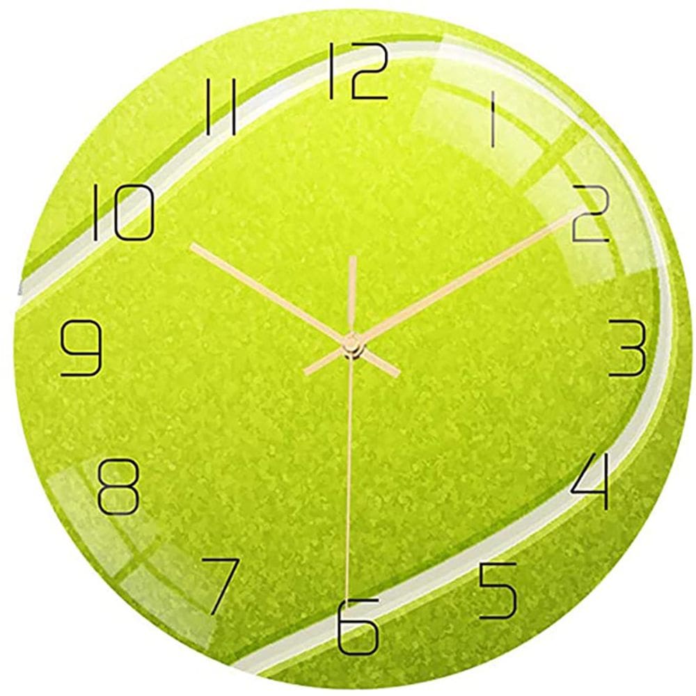 Relógio de parede verde moderno de 30 cm em MDF silencioso e não aderente