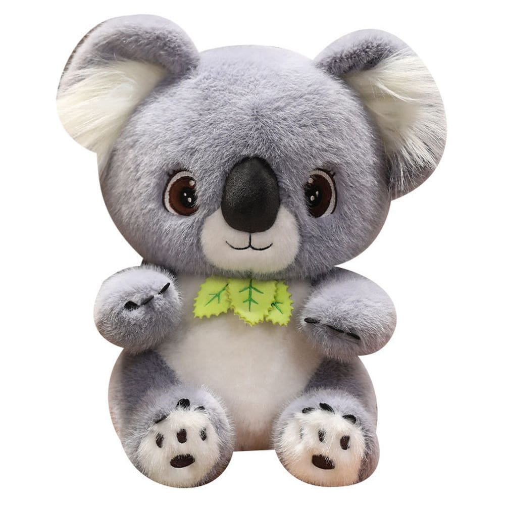 Boneca de pelúcia Koala de pelúcia macia com folha de 45 cm para crianças