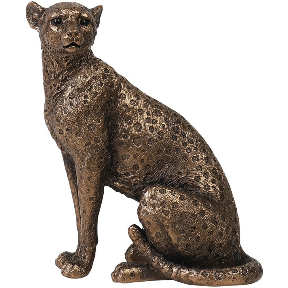 Escultura: Estátua, resina, leopardo, guepardo, arte moderna, 25 cm