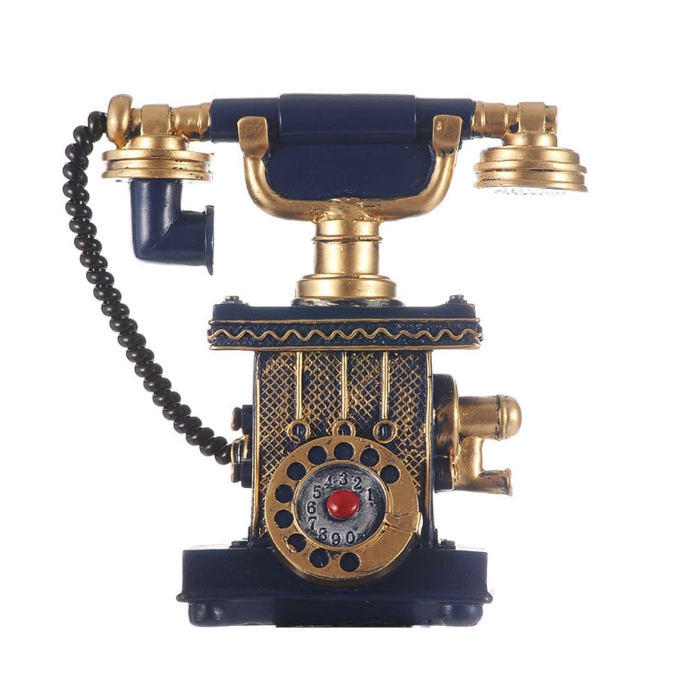 Escultura Estátua de resina retrô de telefone vintage europeu