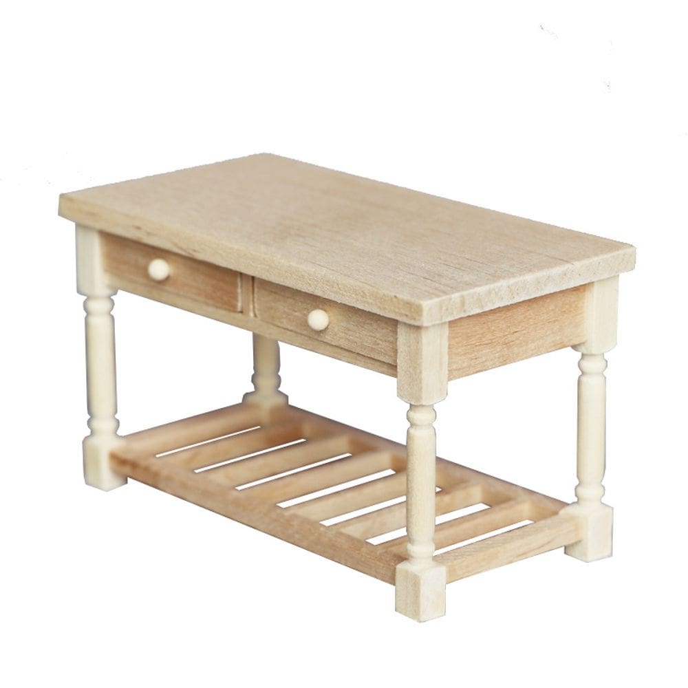 Mobiliário de casa de bonecas em miniatura, mesa de jantar de madeira, escala 1:12