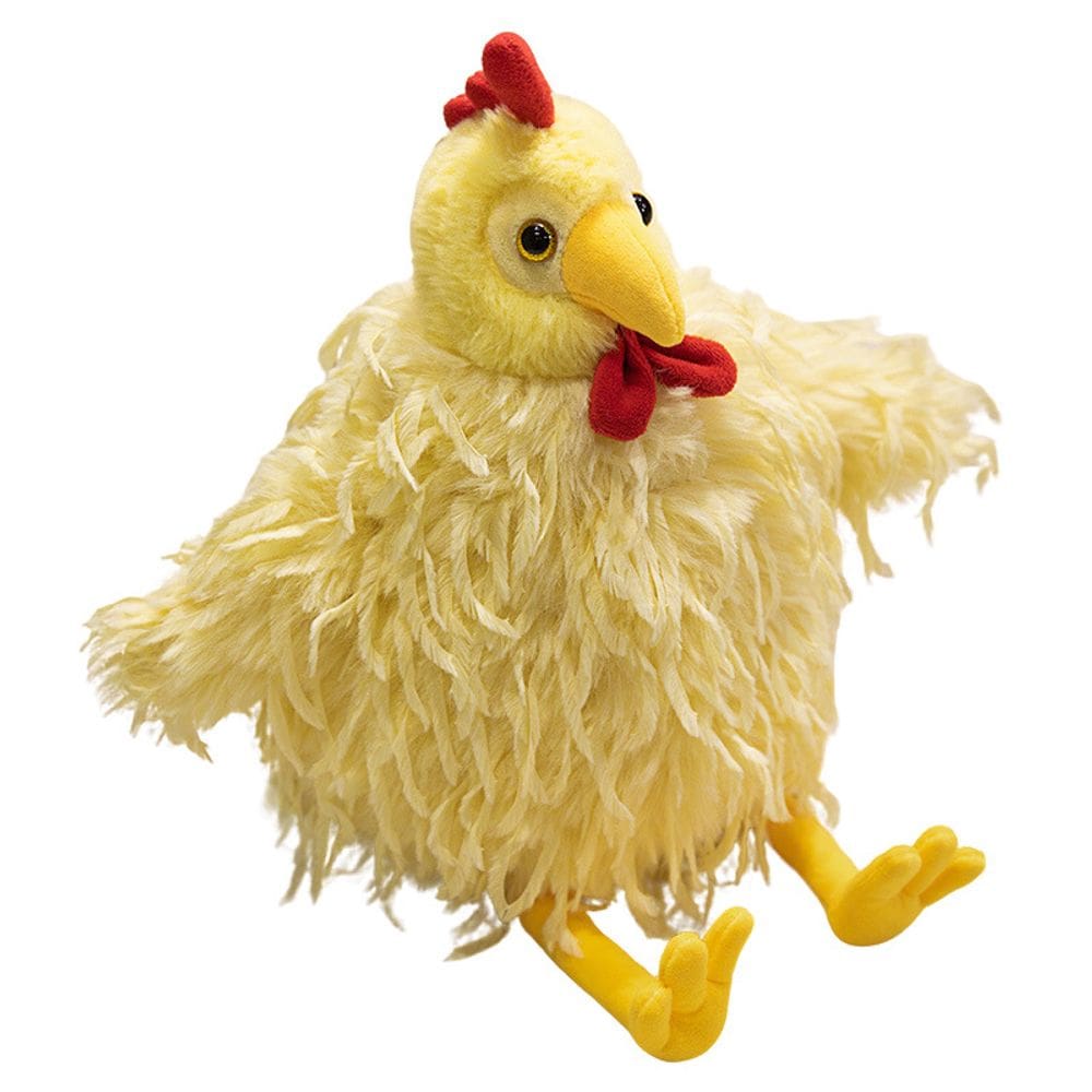 Boneca de pelúcia Cartoon Fluffy Yellow Chicken 28 cm Soft Stu