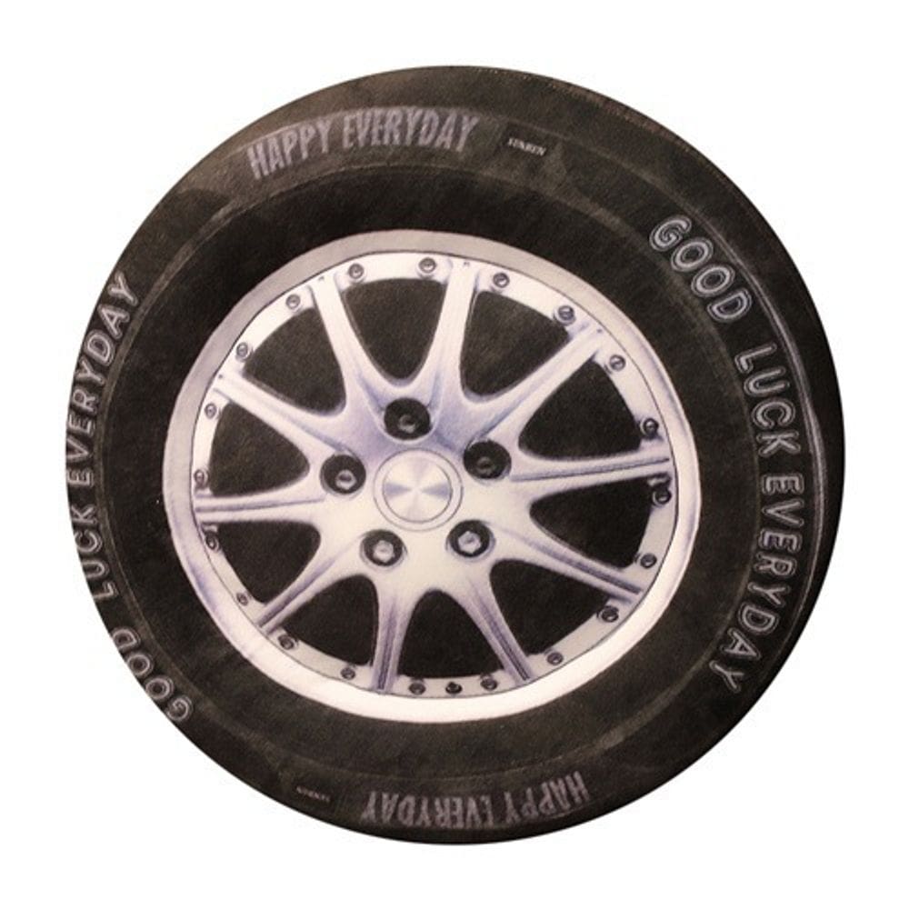 Boneca de brinquedo de pelúcia, pneu macio de desenho animado, roda de carro, 40 cm, recheada