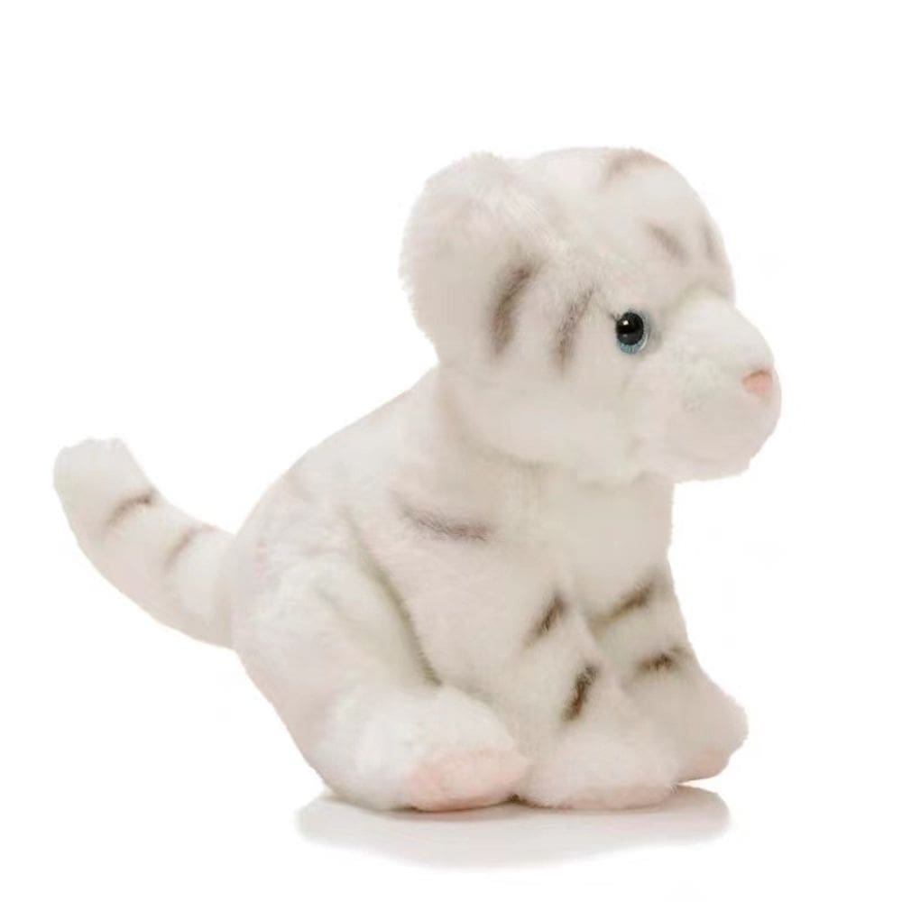 Boneca de pelúcia de pelúcia com tigre branco de 33 cm para crianças
