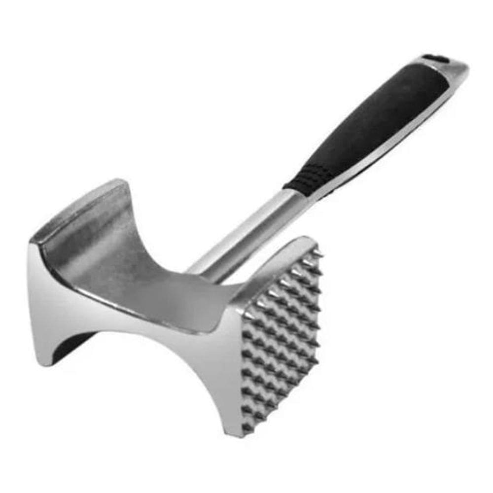 3X Amaciador De Carne Batedor Martelinho Preto Alumínio Bife