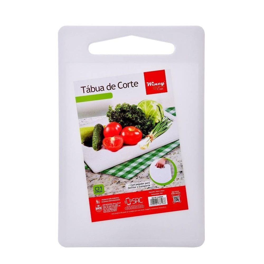 Tábua De Corte Com Pegador Retangular 39X26Cm
