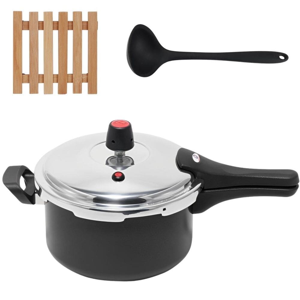 Panela De Pressão 3L Fechamento Externo + Descanso + Concha
