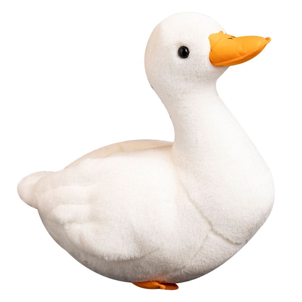 Brinquedo de pelúcia Cartoon Duck 25 cm recheado branco para crianças e adultos