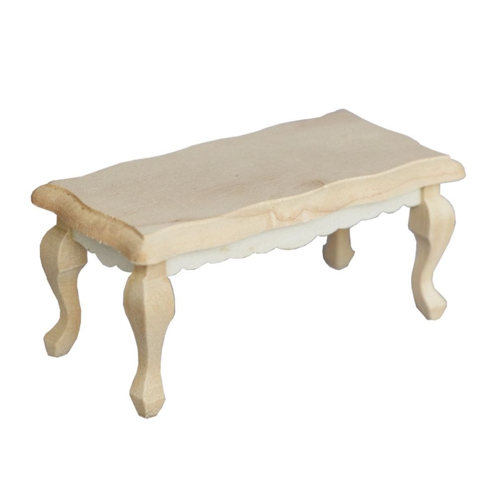 Mesa de café de madeira em miniatura Dollhouse Furniture em escala 1:12