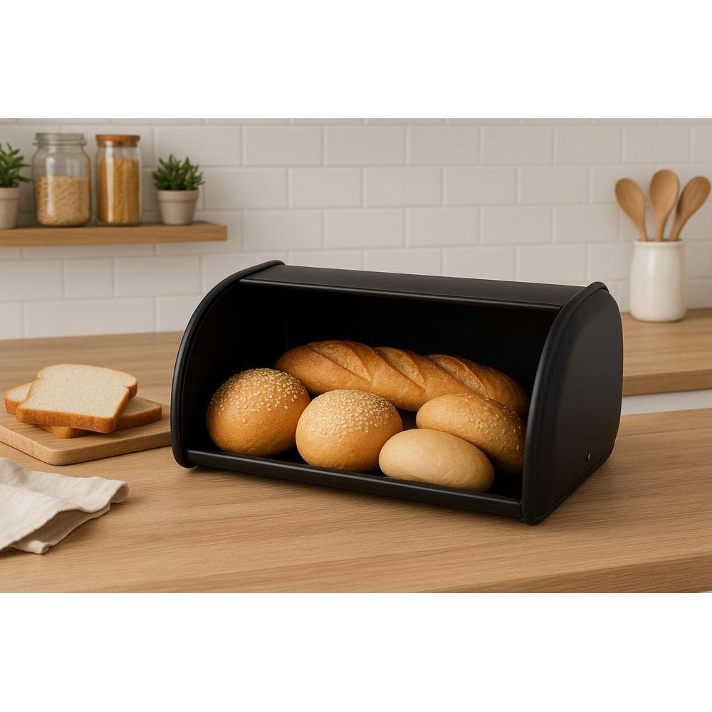 Porta Pão De Ferro Conserve Preto 35X23X14Cm - Jolitex Mek