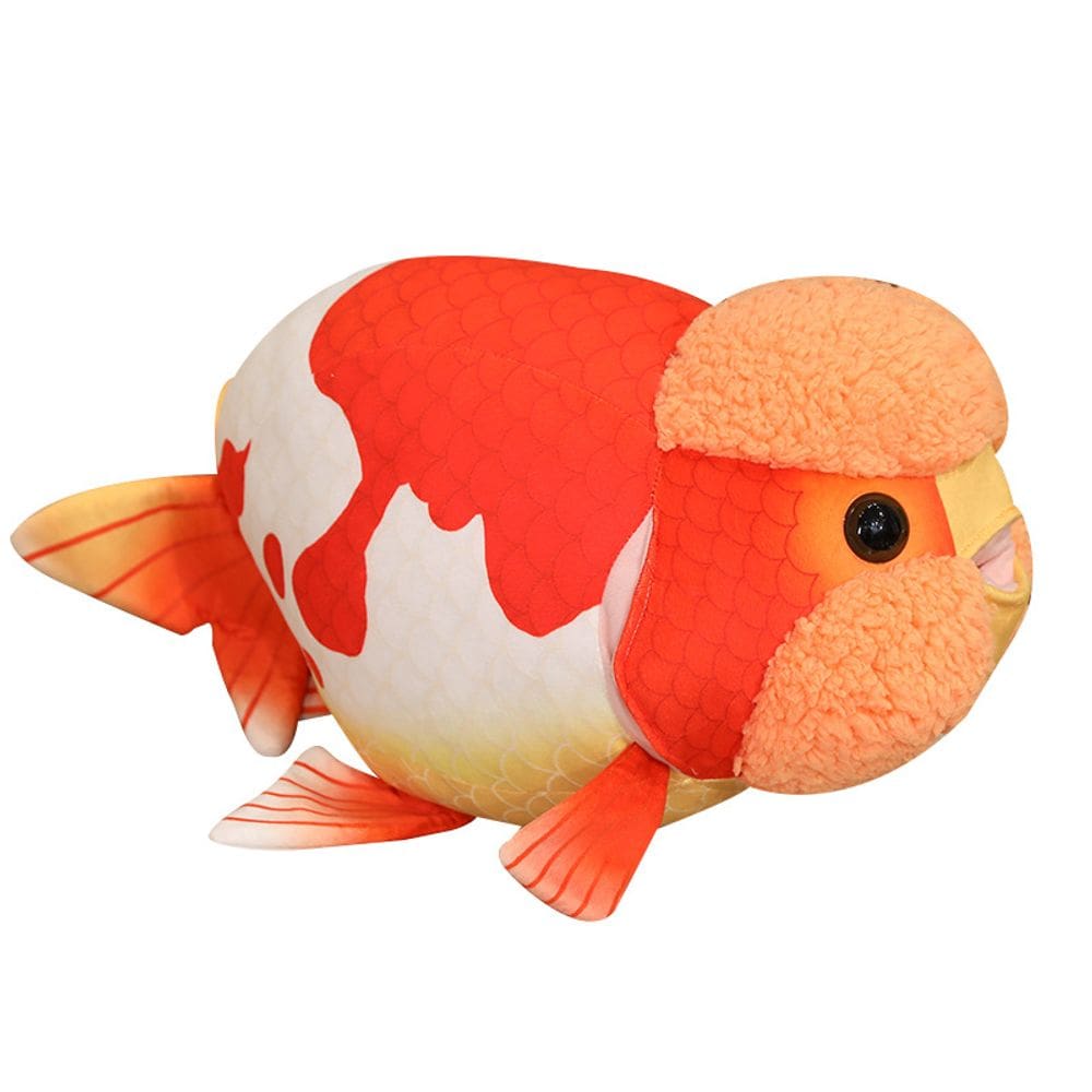 Boneca de brinquedo de pelúcia realista Ranchu Fish 50 cm recheada com algodão PP