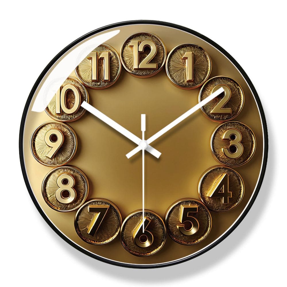 Relógio de parede Luxury Creative 30cm, relógio de quartzo sem tique-taque