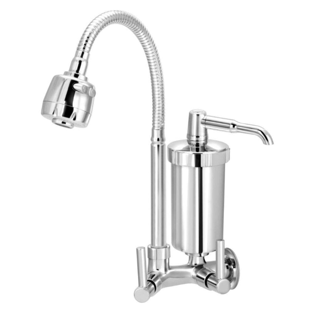 Torneira Gourmet Com Filtro Cozinha De Parede Metal 1/4V.