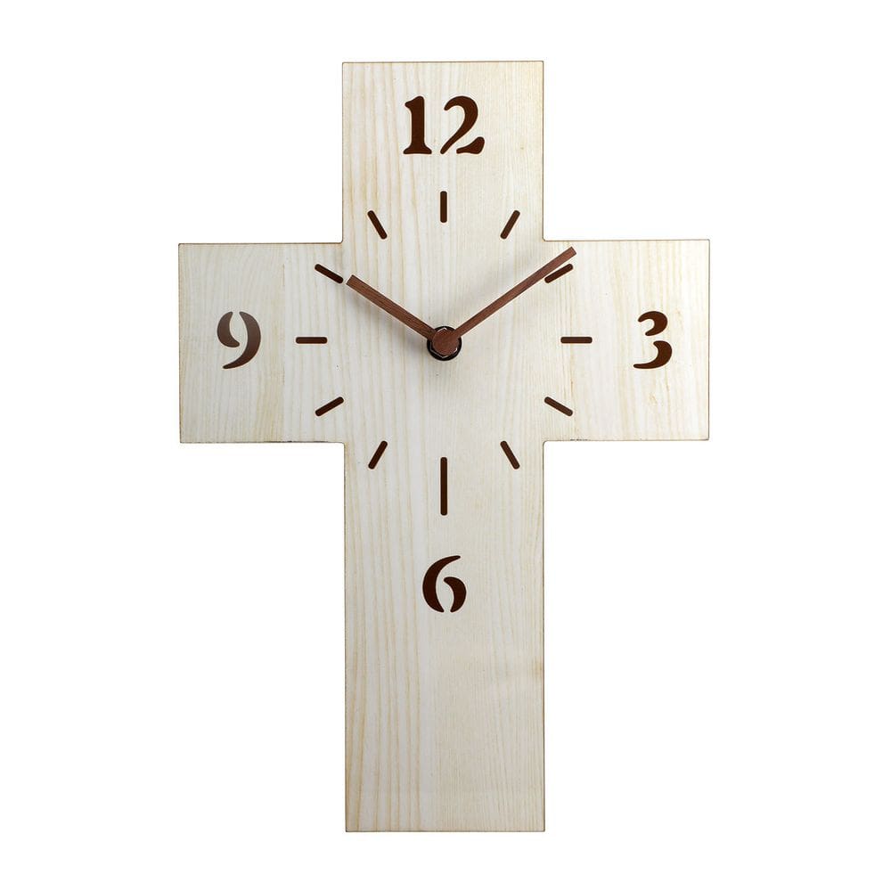 Relógio de parede Minimalist Cross Non-Ticking Silent 46x31cm