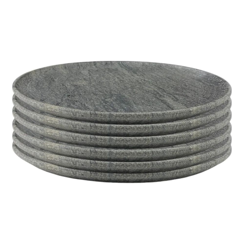 Prato Raso Refeição Pedra Sabão 26 Cm - 06 Unidades