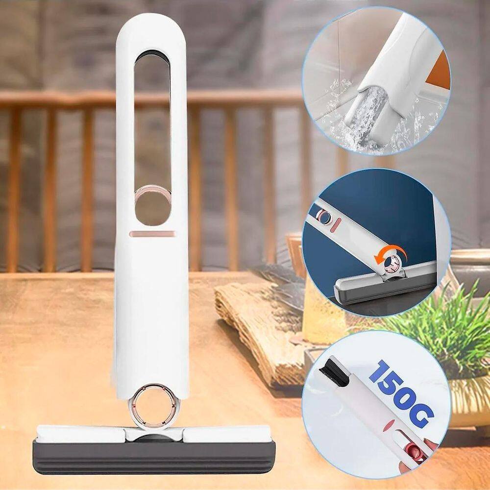 Mini Mop Branco Rodo Ideal Para Pia Janelas E Banheiros