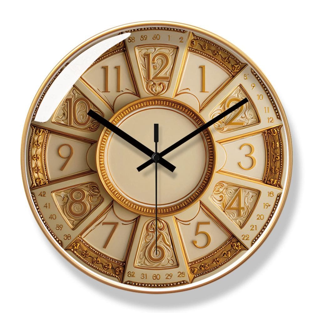 Relógio de parede vintage com numeração romana de 30 cm de quartzo silencioso